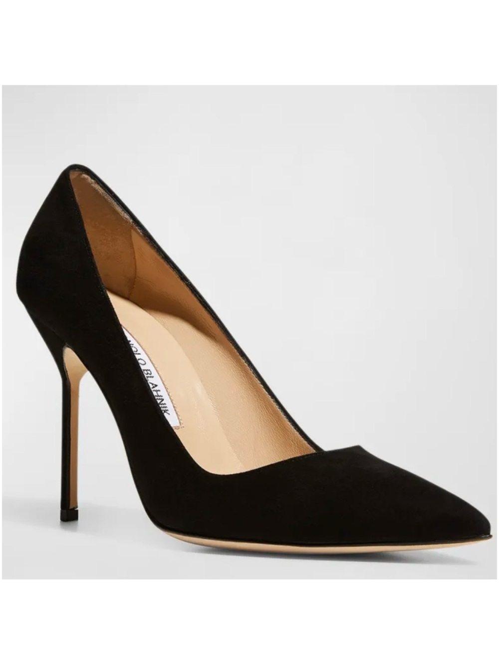 Manolo Blahnik BB 105mm Suede Pointed Toe Heels 37
